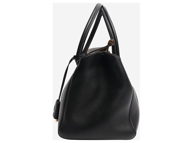 Loro Piana Borsa in pelle nera Loom 32 Nero - vista 2