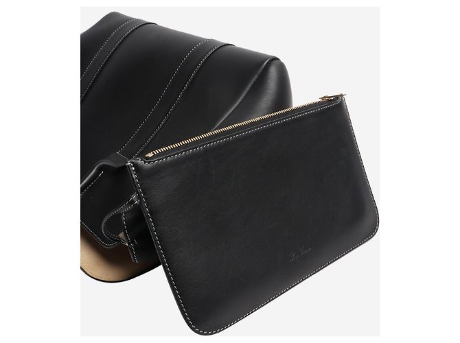 Loro Piana Borsa in pelle nera Loom 32 Nero - vista 6