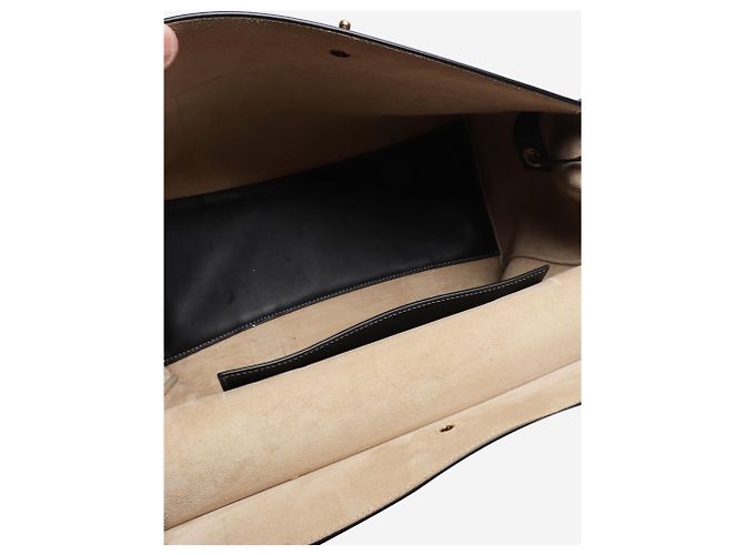 Loro Piana Borsa in pelle nera Loom 32 Nero - vista 7