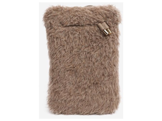 Max Mara Custodia per telefono in teddy Crossy marrone - vista 2