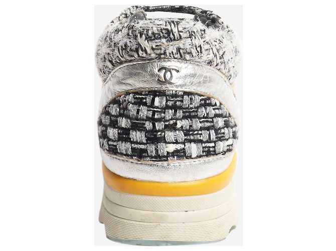 Chanel Tweed Lurex Sneaker - Größe EU 38 (UK 5) Mehrfarben - Ansicht 3