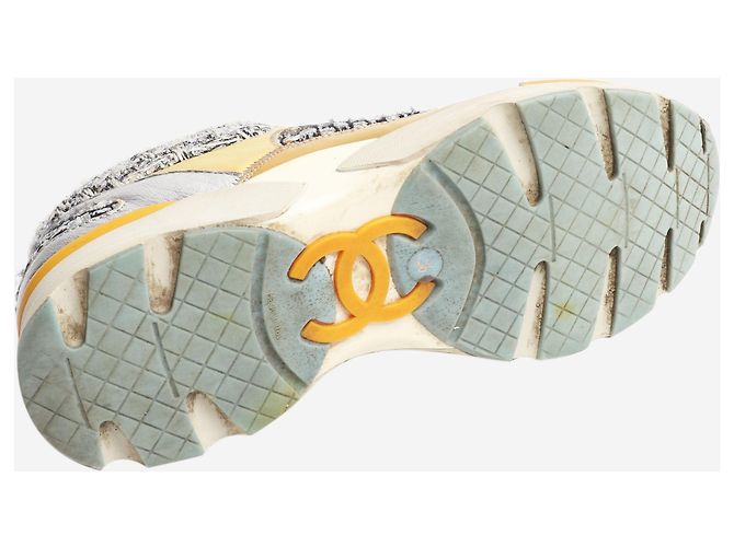 Chanel Tweed Lurex Sneaker - Größe EU 38 (UK 5) Mehrfarben - Ansicht 5
