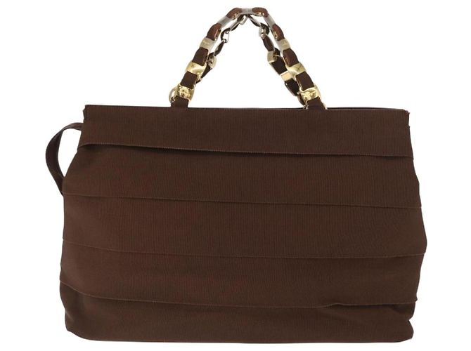 Borsa Vala in tela Salvatore Ferragamo Marrone - vista 2
