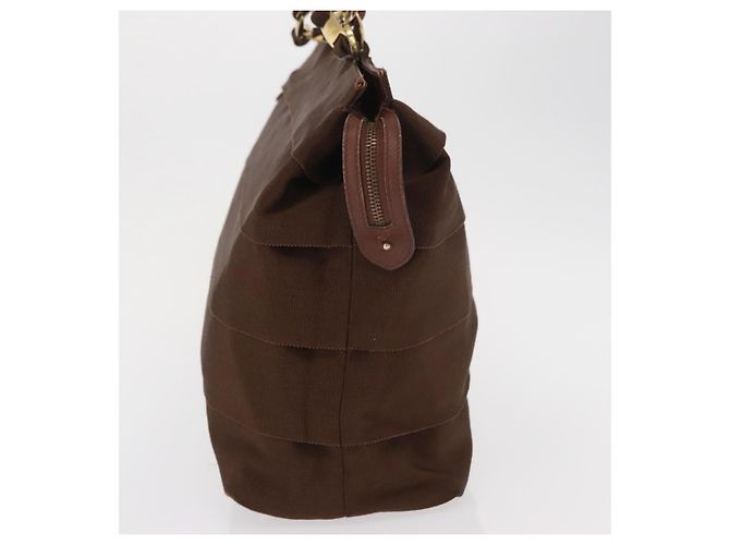 Borsa Vala in tela Salvatore Ferragamo Marrone - vista 3