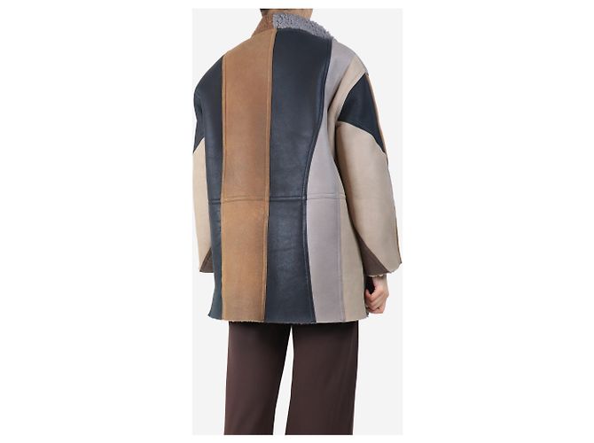 Autre Marque Abrigo de sherpa reversible marrón - talla S Castaño - vista 2