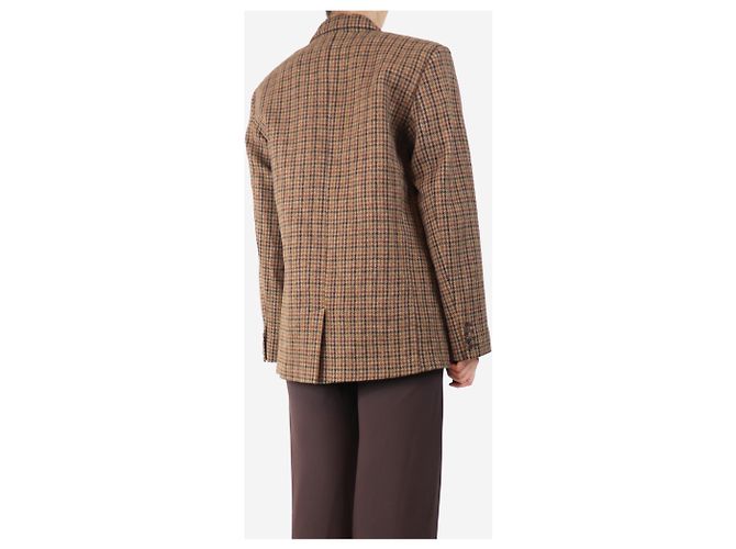Autre Marque Blazer doppiopetto a quadri marroni - Taglia unica Marrone - vista 2
