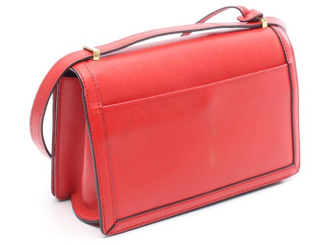 Borsa a spalla in pelle rossa Loewe Barcellona Rosso - vista 2