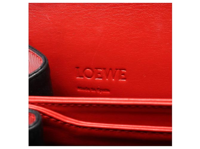 Borsa a spalla in pelle rossa Loewe Barcellona Rosso - vista 4