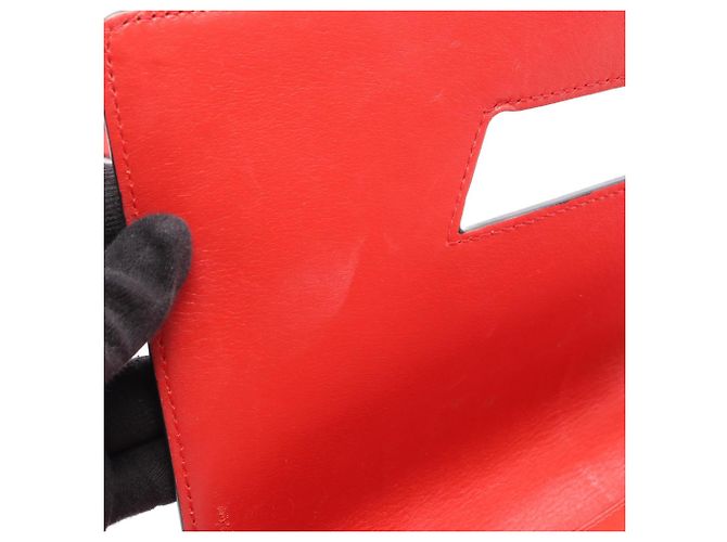 Borsa a spalla in pelle rossa Loewe Barcellona Rosso - vista 6