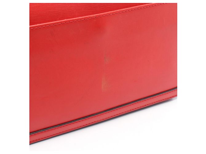 Borsa a spalla in pelle rossa Loewe Barcellona Rosso - vista 8