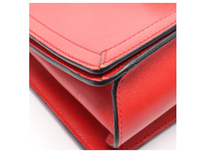 Borsa a spalla in pelle rossa Loewe Barcellona Rosso - vista 9
