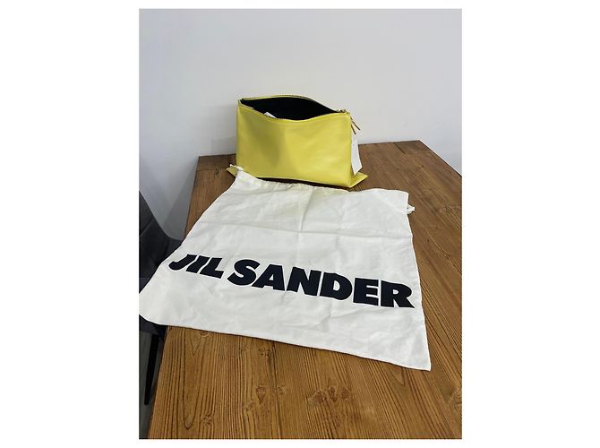 Borsa a spalla in pelle gialla Jil Sander Giallo - vista 12