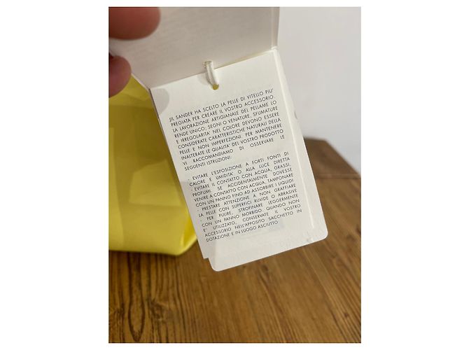 Borsa a spalla in pelle gialla Jil Sander Giallo - vista 5