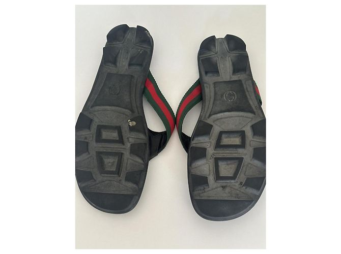 Infradito Gucci Web Trimm Nere Nero - vista 11