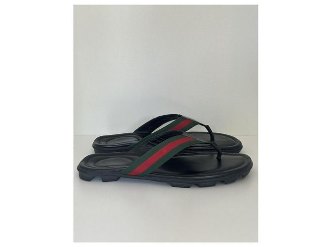 Infradito Gucci Web Trimm Nere Nero - vista 3