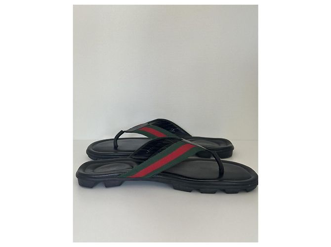 Infradito Gucci Web Trimm Nere Nero - vista 5