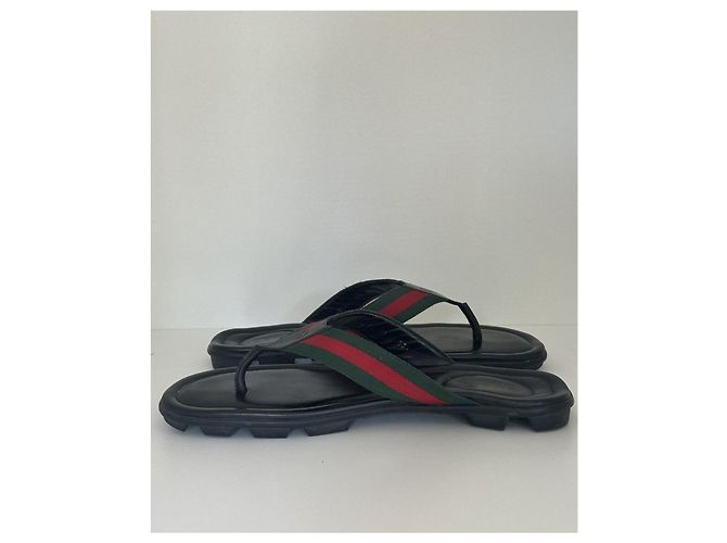 Infradito Gucci Web Trimm Nere Nero - vista 6