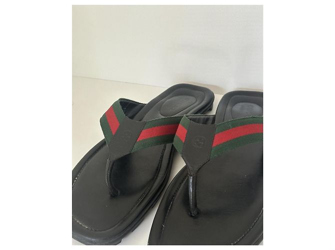Infradito Gucci Web Trimm Nere Nero - vista 8