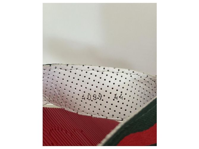 Infradito Gucci Web Trimm Bianche Cotone e Gomma Bianco - vista 6