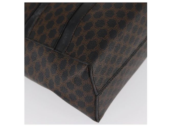 Céline Borsa a mano in tela Macadam CELINE in pelle PVC nera e oro Auth 164398 Nero D'oro - vista 12
