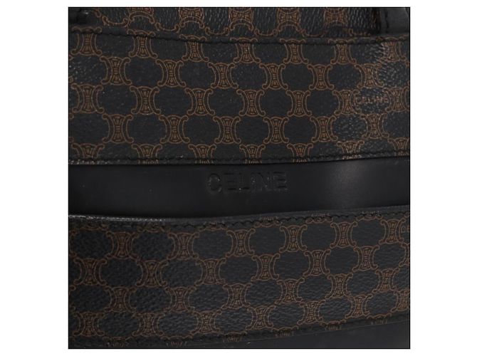 Céline Borsa a mano in tela Macadam CELINE in pelle PVC nera e oro Auth 164398 Nero D'oro - vista 15