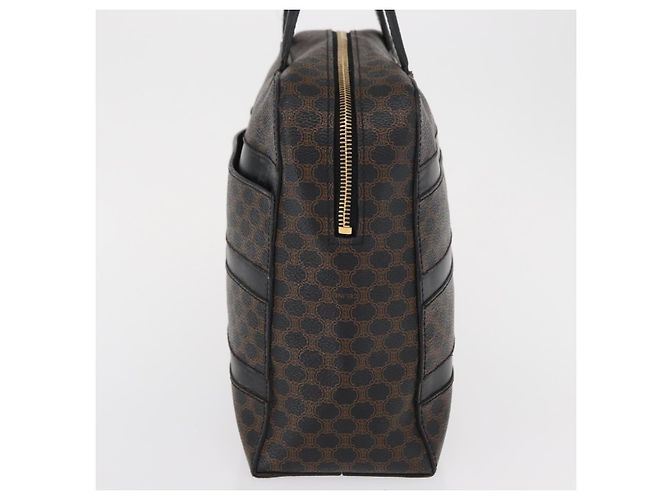Céline Borsa a mano in tela Macadam CELINE in pelle PVC nera e oro Auth 164398 Nero D'oro - vista 4