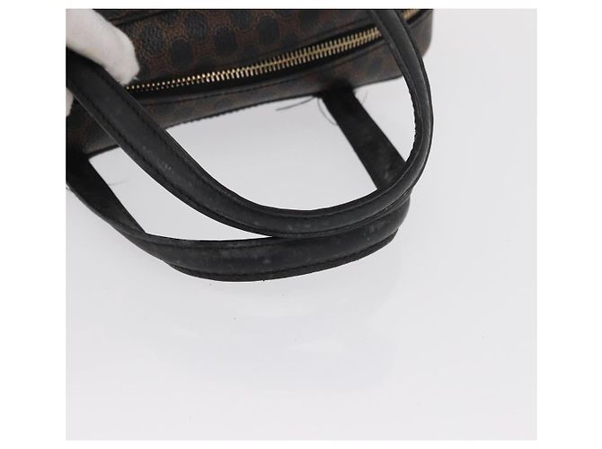 Céline Borsa a mano in tela Macadam CELINE in pelle PVC nera e oro Auth 164398 Nero D'oro - vista 7