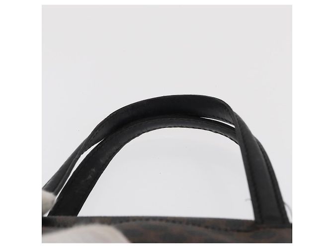 Céline Borsa a mano in tela Macadam CELINE in pelle PVC nera e oro Auth 164398 Nero D'oro - vista 8