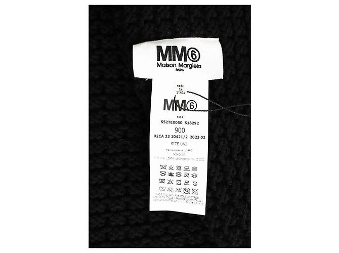 Maison Martin Margiela Sciarpa in lana nera Nero - vista 5