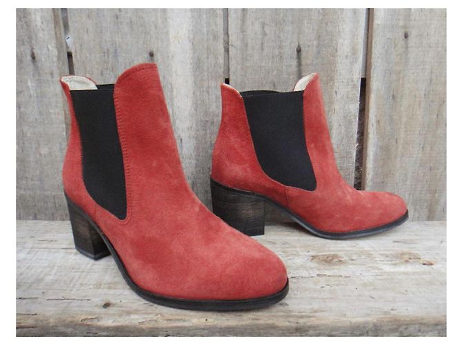Stivaletti Ganni Filippa Split Corallo Camoscio - vista 2