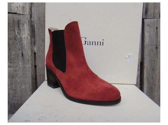 Stivaletti Ganni Filippa Split Corallo Camoscio - vista 7