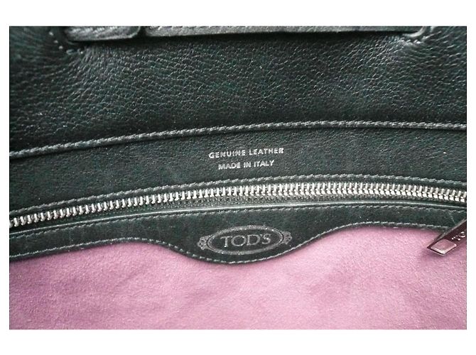 TOD'S Wave Glattleder Schwarze Eimer Tasche in ausgezeichnetem Zustand - Ansicht 8