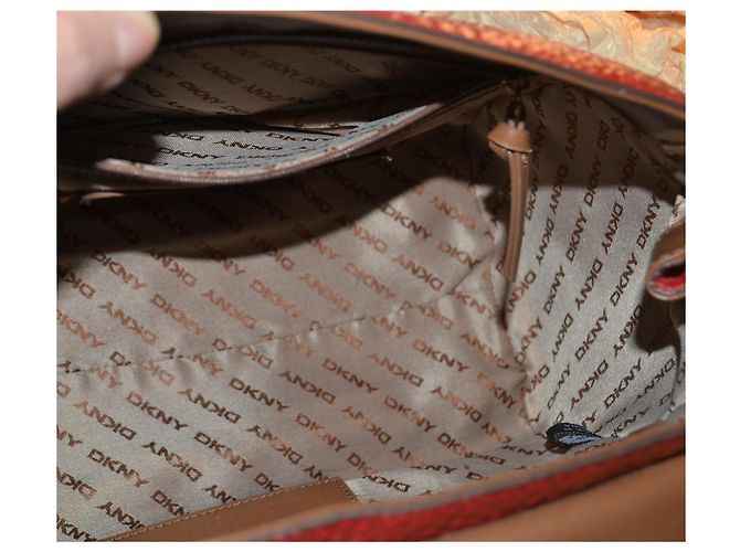 Borsa a mano DKNY in pelle rossa Rosso - vista 7