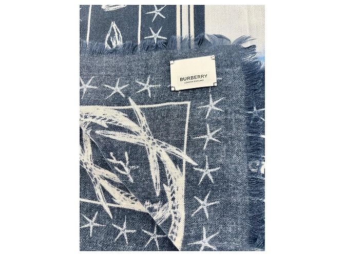 Sciarpa in cashmere 100% Burberry – Stampa Sirena e Miti del Mare Multicolore - vista 2
