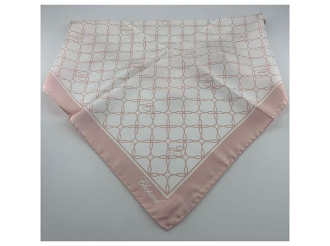 Chopard luxury scarf – 100% natural silk, made in Italy – powder pink/white Multiple colors - view 10