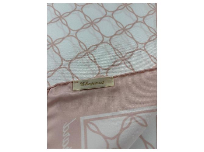 Chopard luxury scarf – 100% natural silk, made in Italy – powder pink/white Multiple colors - view 3