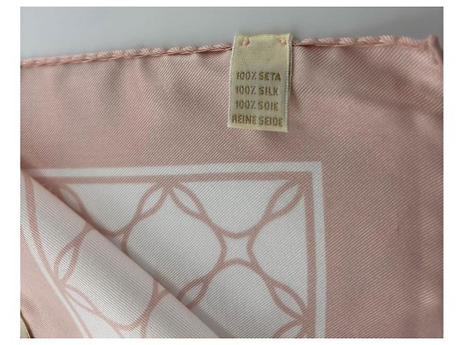 Chopard luxury scarf – 100% natural silk, made in Italy – powder pink/white Multiple colors - view 4