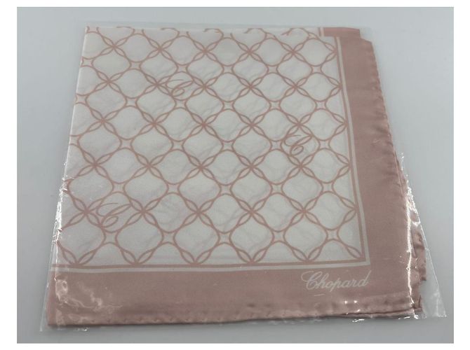 Chopard luxury scarf – 100% natural silk, made in Italy – powder pink/white Multiple colors - view 6