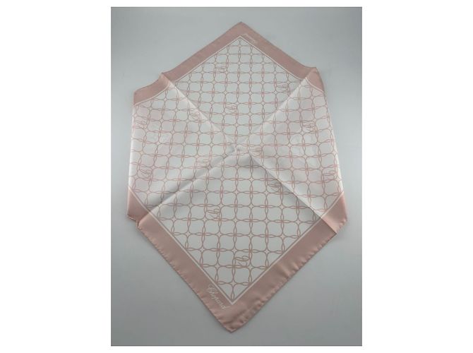 Chopard luxury scarf – 100% natural silk, made in Italy – powder pink/white Multiple colors - view 7