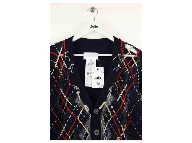 Maison Martin Margiela Gilet in lana blu navy - vista 2