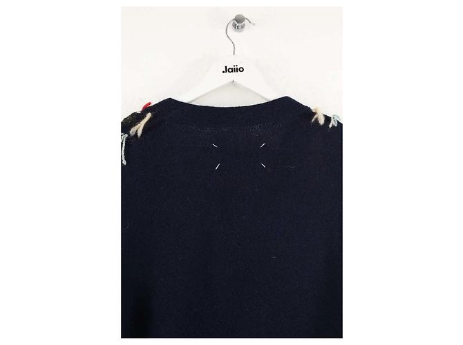 Maison Martin Margiela Gilet in lana blu navy - vista 4