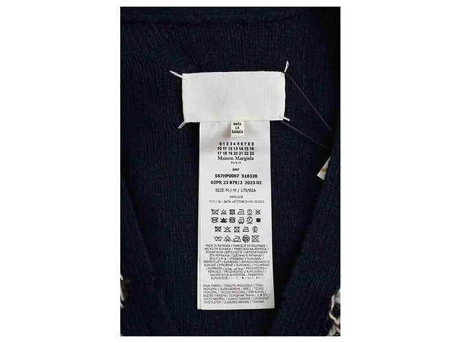 Maison Martin Margiela Gilet in lana blu navy - vista 5