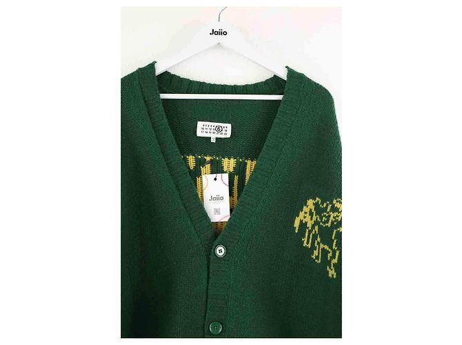Maison Martin Margiela Gilet in lana verde - vista 2