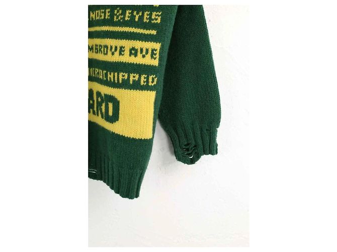 Maison Martin Margiela Gilet in lana verde - vista 4