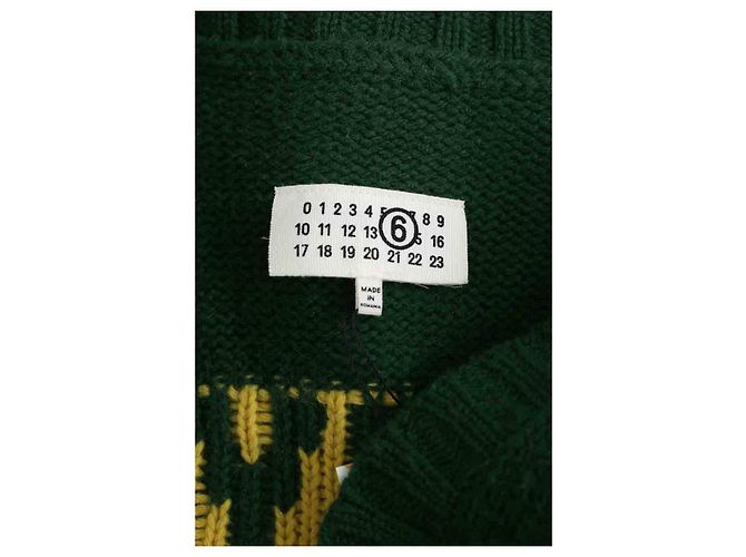 Maison Martin Margiela Gilet in lana verde - vista 5