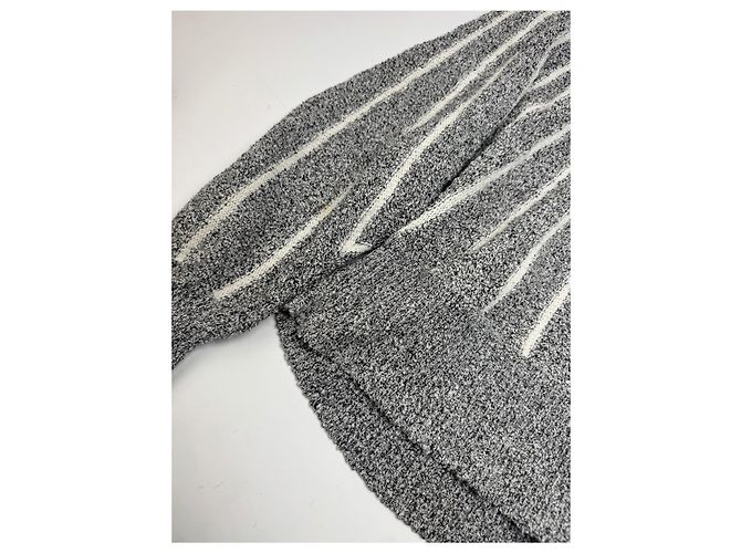 Autre Marque Pull ras du cou vintage Mariea Kim Gris/Blanc/Noir M Multicolore - vue 10