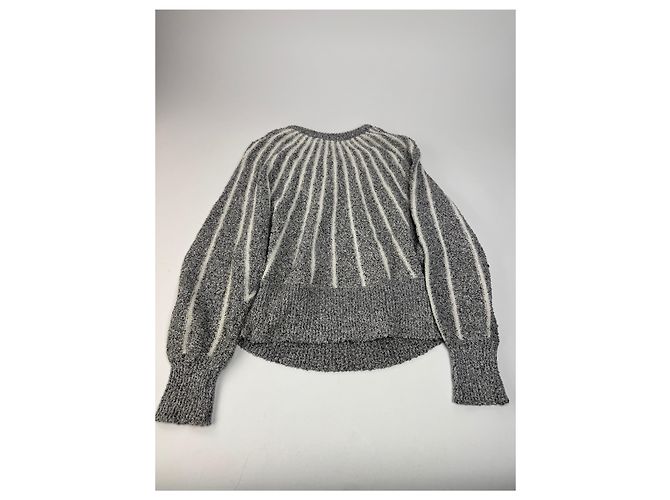 Autre Marque Pull ras du cou vintage Mariea Kim Gris/Blanc/Noir M Multicolore - vue 7