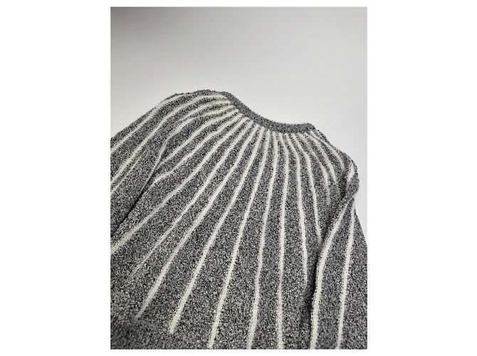 Autre Marque Pull ras du cou vintage Mariea Kim Gris/Blanc/Noir M Multicolore - vue 8