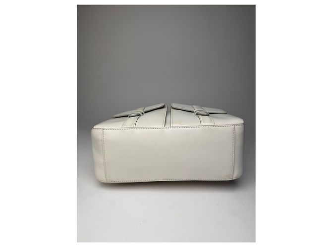 Vintage Givenchy Lederhandtasche Weiß - Ansicht 13