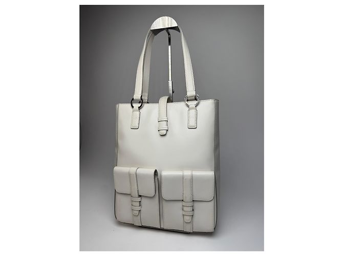 Vintage Givenchy Lederhandtasche Weiß - Ansicht 6